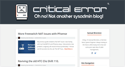 Desktop Screenshot of criticalerror.net